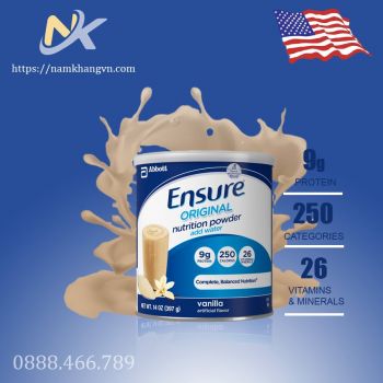Sữa bột Ensure Abbott Mỹ 397g( thùng 6 hộp)